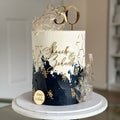 Boho Tall Cake Miami – Gold accents - Better Cakes Miami