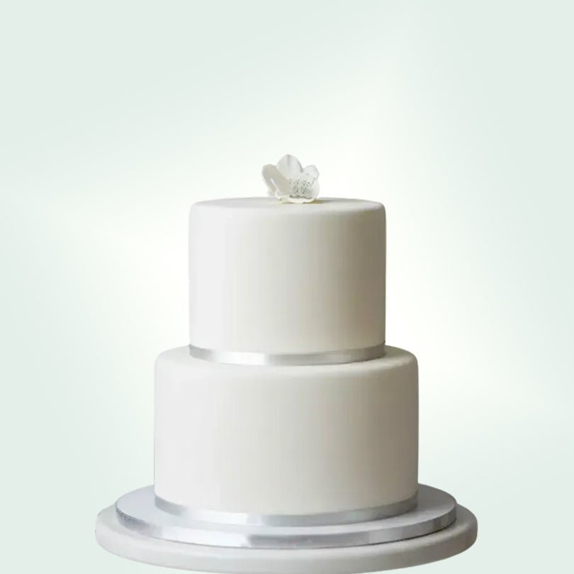 Minimalist Wedding Cake – Elegant Two - Tier Custom Cake - Better Cakes Miami