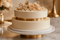 Short & Wide Gold Statement Cake - Better Cakes Miami
